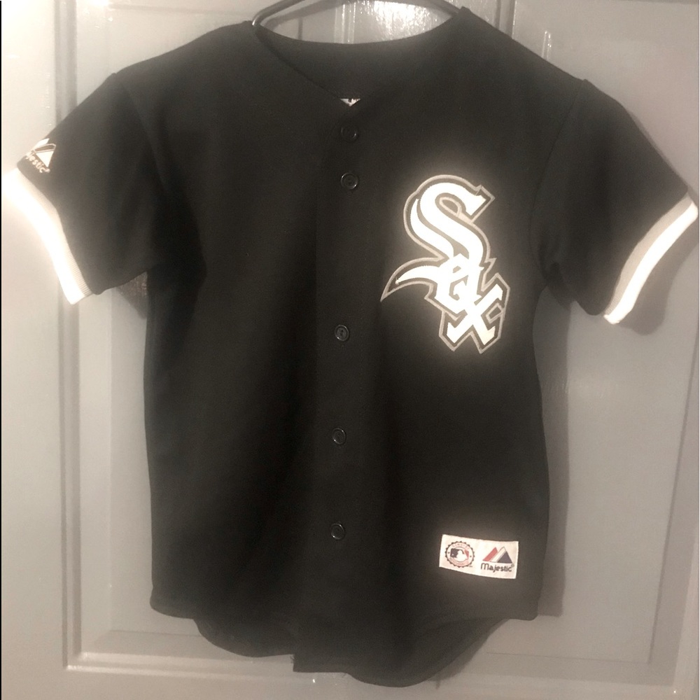 Vintage Chicago White Sox Konerko #14 MLB Black Majestic Jersey - Youth Small